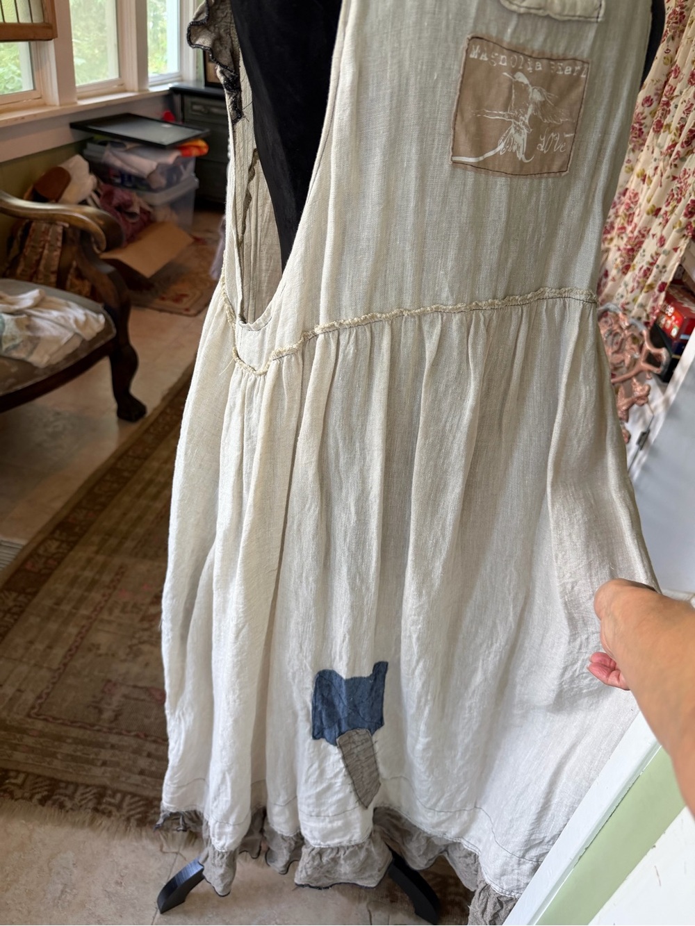 Magnolia Pearl linen pinafore vintage excellent condition! - Picture 4 of 7